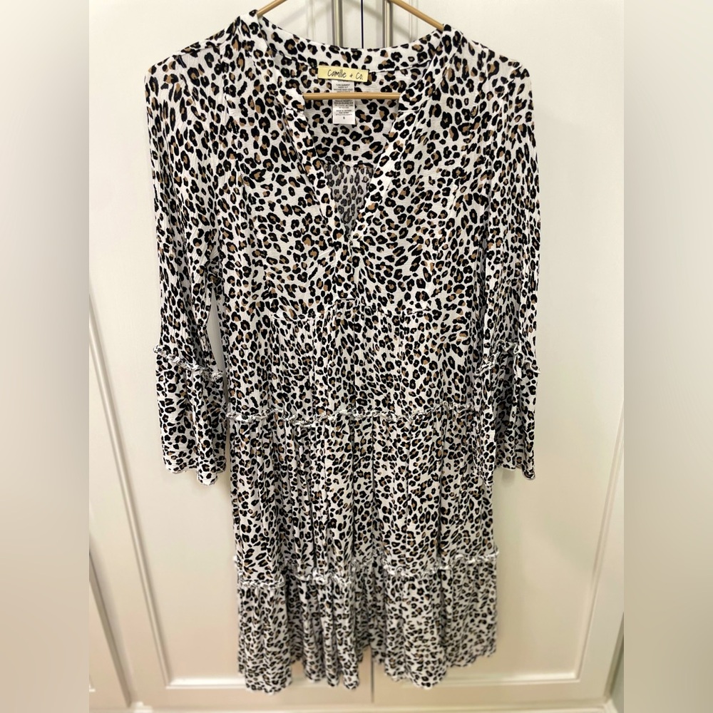 Camille & Co. cheetah print dress size small